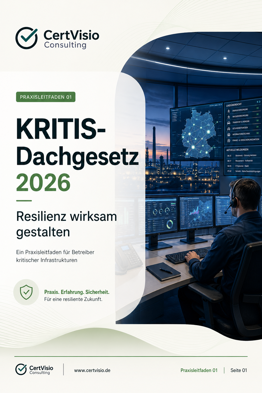 Praxisleitfaden KRITIS – Seite 1: Cover